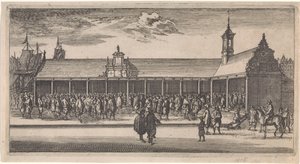 Vista de la Bolsa de Valores de Rotterdam Postal (título de la serie) de Joost van Geel