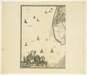 Mapa del Mosa desde Rotterdam hasta el Mar del Norte (primera parte) Representación del Maes desde la ciudad de Rotterdam hasta el mar, con las ciudades y lugares adyacentes, arenas, tierras secas y cursos, como los que se navegaron hoy. de Joost van Geel