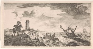 Tormenta en el mar Postal (título de la serie) de Joost van Geel