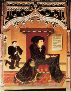 Retrato de Íñigo López de Mendoza, Marqués de Santillana (1398-1458), poeta lírico español de Jorge Ingles