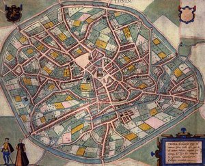 Mapa de Tienen, de 