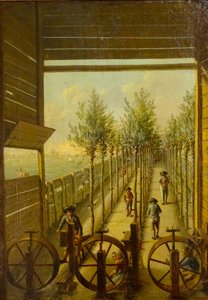 Kleingarenbaan en el Jaagpad de Gouda en 1795 de Joris Herst
