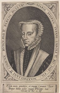 Georg Hoefnagel - María de Austria, Emperatriz del Sacro Imperio Romano Germánico de Joris Hoefnagel