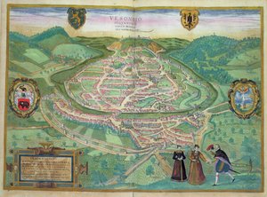 Mapa de Besançon, de 