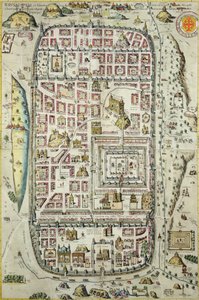 Mapa de Jerusalén y el área circundante, de 