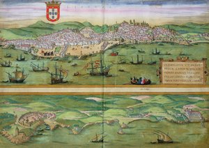Mapa de Lisboa y Cascais, de 