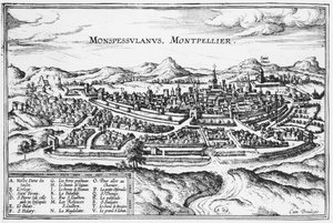 Mapa de Montpellier, de 