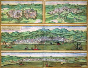 Mapa de Parma, Siena, Palermo y Drepanum, de 