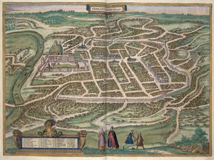 Mapa de Vilnius, Lituania, de 