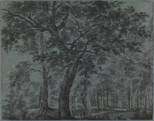 Bosques de noche con viajeros de Joris van der Haagen