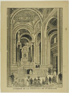 Interior de la Colegiata de Guadalupe de José Guadalupe Posada