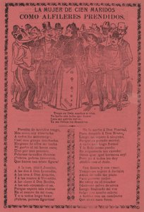La mujer de cien maridos - Como alfileres prendidos de José Guadalupe Posada