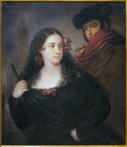 Pareja de personas agradables. Museo de Bellas Artes de Sevilla, España de José Gutiérrez de la Vega