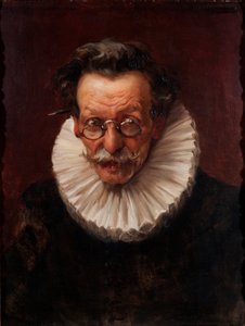 Retrato de un anciano vestido al estilo del reinado de Felipe IV de José Llaneces