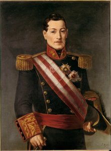 Retrato de Ildefonso Díez de Rivera, Conde de Almodóvar (1777-1846), militar y político español. Pintura de José María GALVÁN Y CANDELA (1837-1899) Siglo XIX
