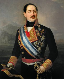 Retrato de Francisco Serrano y Domínguez (1810-1885), militar y político español, líder de la Unión Liberal, presidente de la primera república en 1874 de José María Romero y López