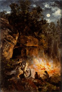 Escena del período Paleolítico superior cuaternario de José María Velasco