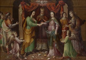El matrimonio de la Virgen, ca. 1690 de José Sánchez