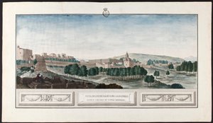 Vista parcial de la Alhambra desde el Castillo de Torres Bermejas. de José de Hermosilla