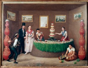 Vendedores de horchata de chufa, bebida tradicional de Valencia, España