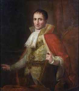Retrato de José Bonaparte (1768-1844), rey de España en 1808 - Retrato del rey José I de España (1768-1844) - Pintura de Josee Flaugier (1757-1812) - ca 1809 - Óleo sobre lienzo - 109x96,5 cm - Museu Nacional d