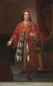 Portrait du roi Sanche III de Castille (1134-1158) (Portrait of king Sancho III of Castile) Peinture de Jose Castelaro y Perea (1800-1873) 1850 Palais de las Cortes, Madrid
