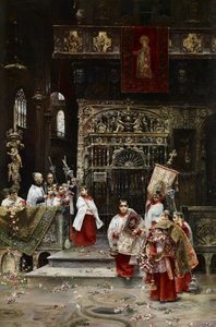 Choir Boys - Gallegos y Arnosa, Jose (1859-1917) - ca. 1886-1890 - Oil on canvas - 91,4x62,2 - Museo Carmen Thyssen, Malaga de Jose Gallegos Arnosa