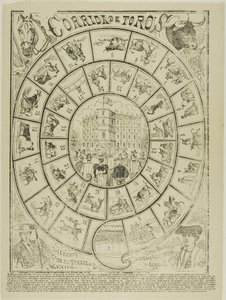 Juego de dados de corrida de toros de José Guadalupe Posada