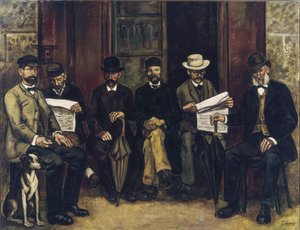 La Reunión de la Farmacia. 1934 (óleo sobre lienzo) de Jose Gutierrez Solana