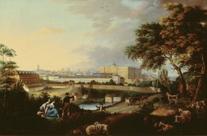 Vista del Palacio Real de Madrid desde el monte Príncipe Pío