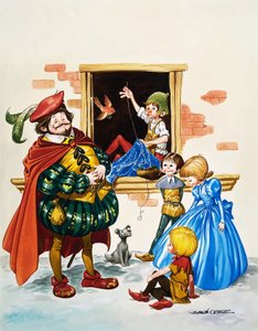 Niño cosiendo en una ventana
