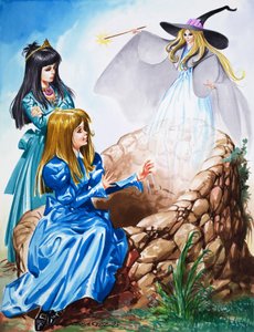 Girls with a Fairy (gouache sobre papel)