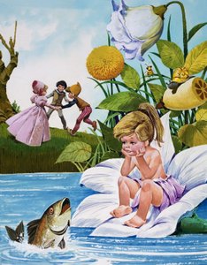 El niño hada (gouache sobre papel)