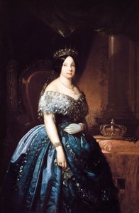 Retrato de Isabel de Borbón II, Reina de España de 1833 a 1868 de Jose Romeu