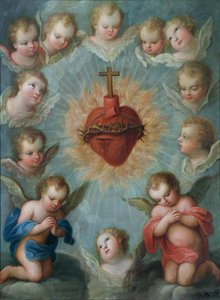 Sagrado Corazón de Jesús rodeado de ángeles, c.1775