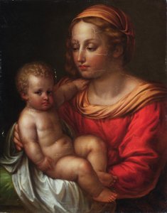 virgen y el niño de Josef Abel