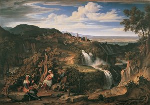 Las cascadas de Tivoli cerca de Roma