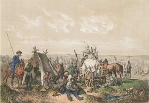 Una escena de la Guerra de Independencia en Hungría en 1849, ca. 1849 de Josef Anton Strassgschwandtner