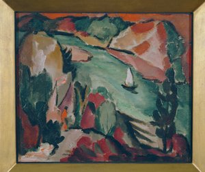 Paisaje fluvial ... (óleo sobre lienzo)