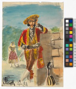 Kostümfiguren (Spanier?) de Josef Engelhart