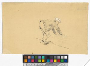 Studie eines Mannes mit Boot de Josef Engelhart