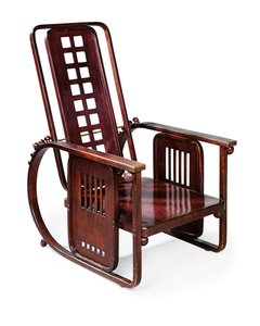 Sitzmaschine, silla lounge ajustable, producida por J. & J. Kohn de Josef Hoffman