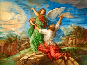 A1_Génesis_36-Jacob lucha con Dios de Josef Johann Michel