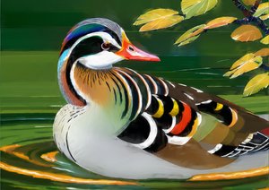 Animales: pato mandarín 1