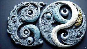 encáustica Feng Shui concepto de YIN Y YANG _02 de Josef Johann Michel
