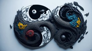 encáustica Feng Shui concepto de YIN Y YANG _04