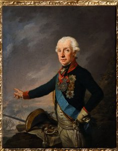 Portrait du marechal generalissime Prince Alexandre Souvorov (1729-1800). (Retrato del Mariscal Generalísimo Príncipe A. Suvorov). Peinture de Josef Kreuzinger (1757-1829), huile sur toile de Josef Kreuzinger