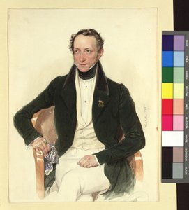 Retrato del poeta y director de teatro Johann Ludwig Deinhardstein