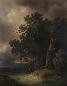 paisaje de tormenta de Josef Kriehuber