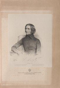 Retrato de Franz Liszt 1811-1886, 1838 de Josef Kriehuber